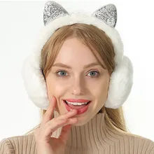 Женские наушники Мультяшные кошачьи уши ветрозащитные уши теплые регулируемые наушники SSA-19ING