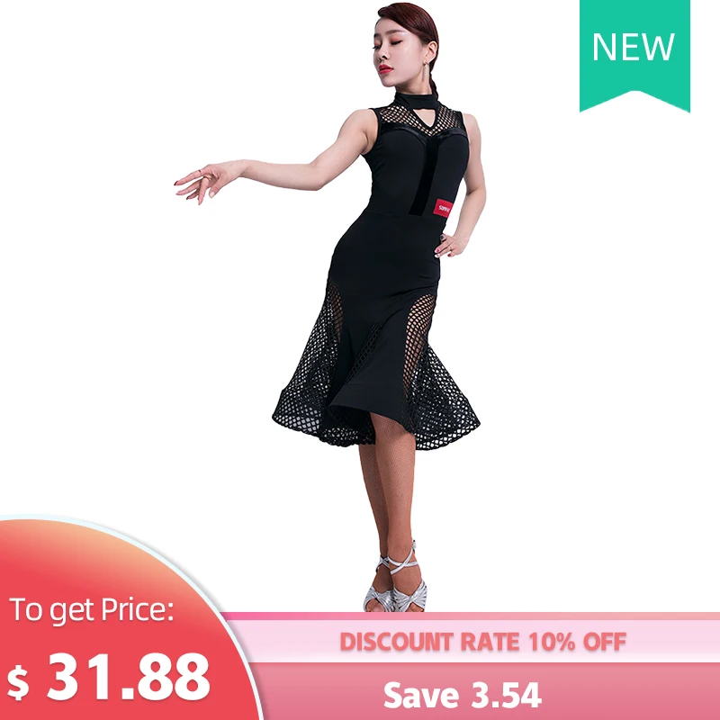 

Latin Dance Fashion Exercise Clothing Female Hollow Adult sexy Dress Profession Training Suit Performance Dance Clothes