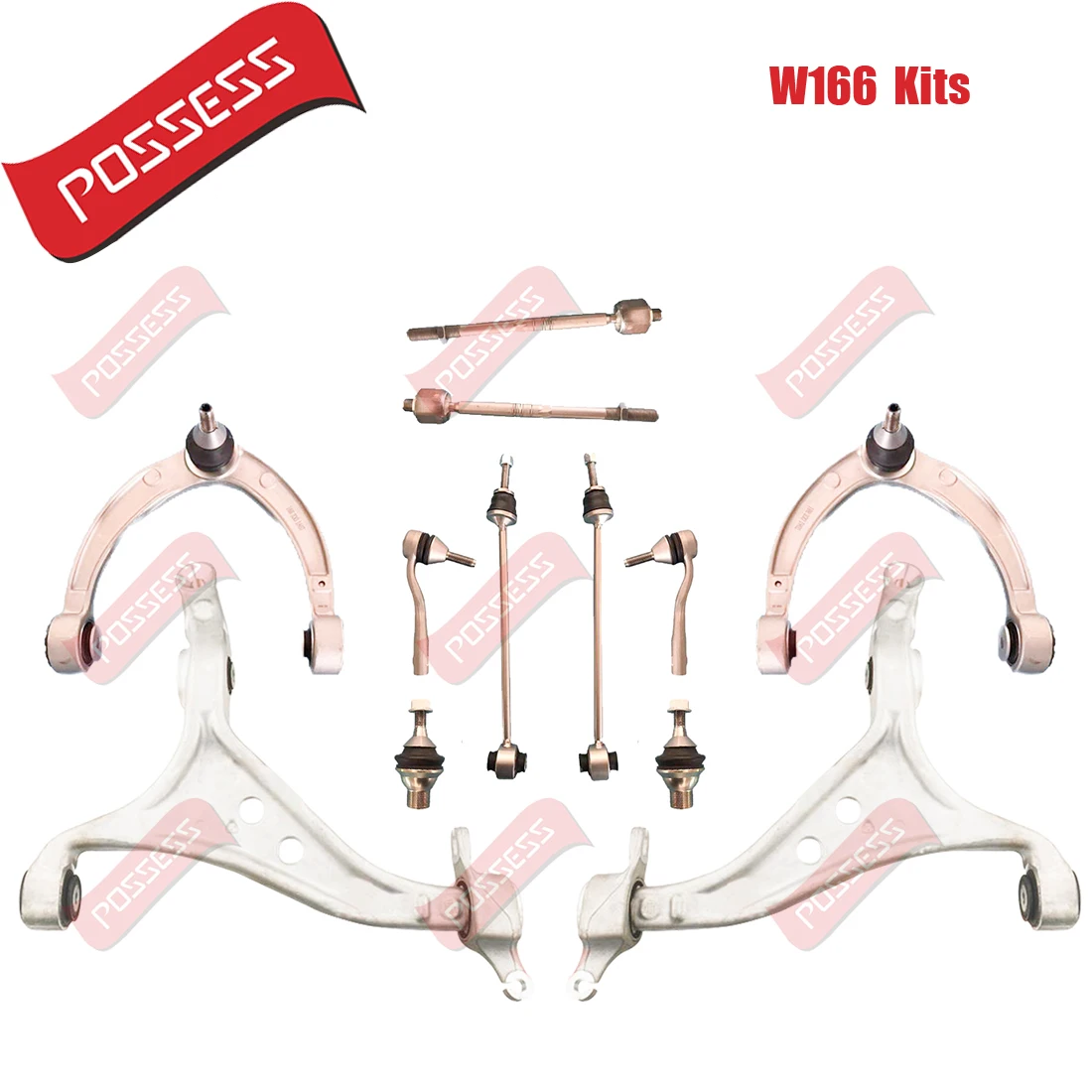 

12 Pieces Front Suspension Control Arm Stabilizer Link Tie Rod End Kits For Mercedes-Benz M-Class GLE GL GLS W166 X166 C292