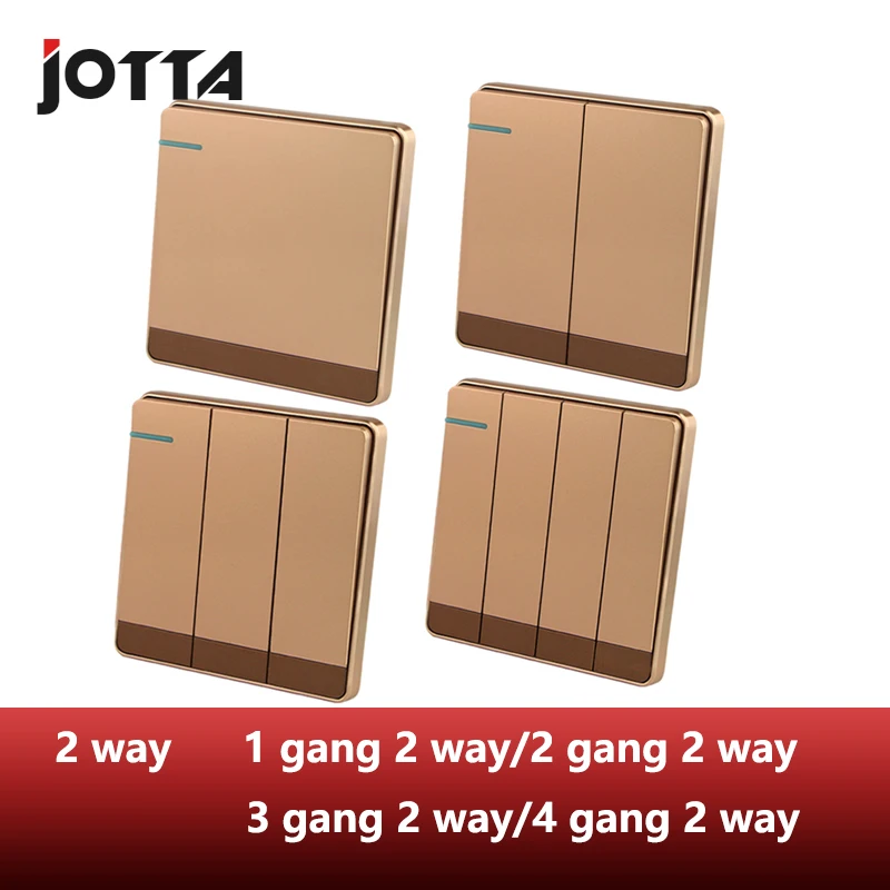 

Luxury rose gold slim Wall Switch Panel, Light Switch 1 gang/2 gang/3 gang/4 gang Push Button Rocker Switch 16A,110~250V, 220V