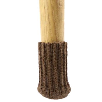 

24pcs Chair Leg Socks Floor Protector Non Slip Reusable Stitching Elastic Round Bottom Home Decor Caps Double-layer Knitted