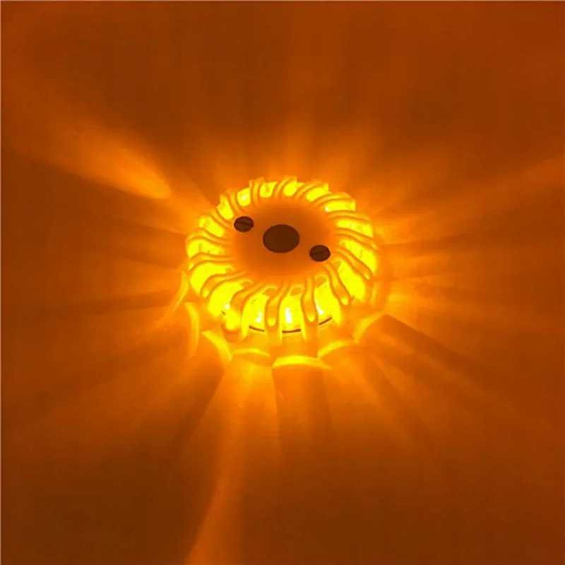 

Car LED Roadside Flares Emergency Safety Flashing Warning Light Disc Beacon Auto Traffic Barrier Safety Warning Light