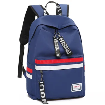 

Nylon Casual Printed Backpack Students School Bag For Teenage Boys Girls Zipple Large Capacity Backpacks Unisex Letter Bag Pack