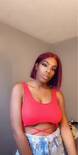 Recto Borgoña Bob corto parte de encaje pelucas de cabello humano 99J 13X2 T malla con división pelucas brasileñas 180% de densidad pelucas de encaje para las mujeres