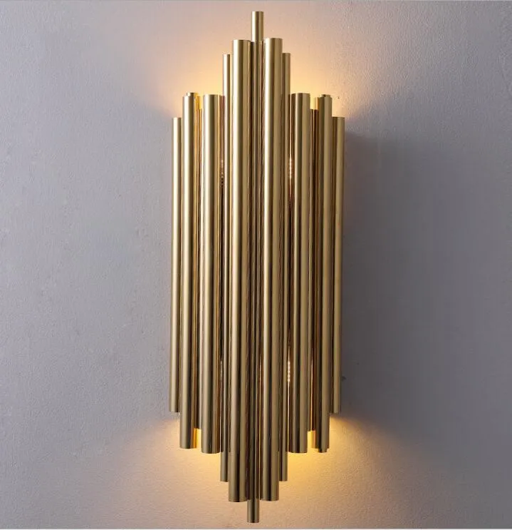 Современный Креативный индивидуальный металлический настенный светильник в стиле ретро, золотой, для гостиной, спальни, кухни, для украшения, настенный светильник-бра - Цвет абажура: B(50X18CM)