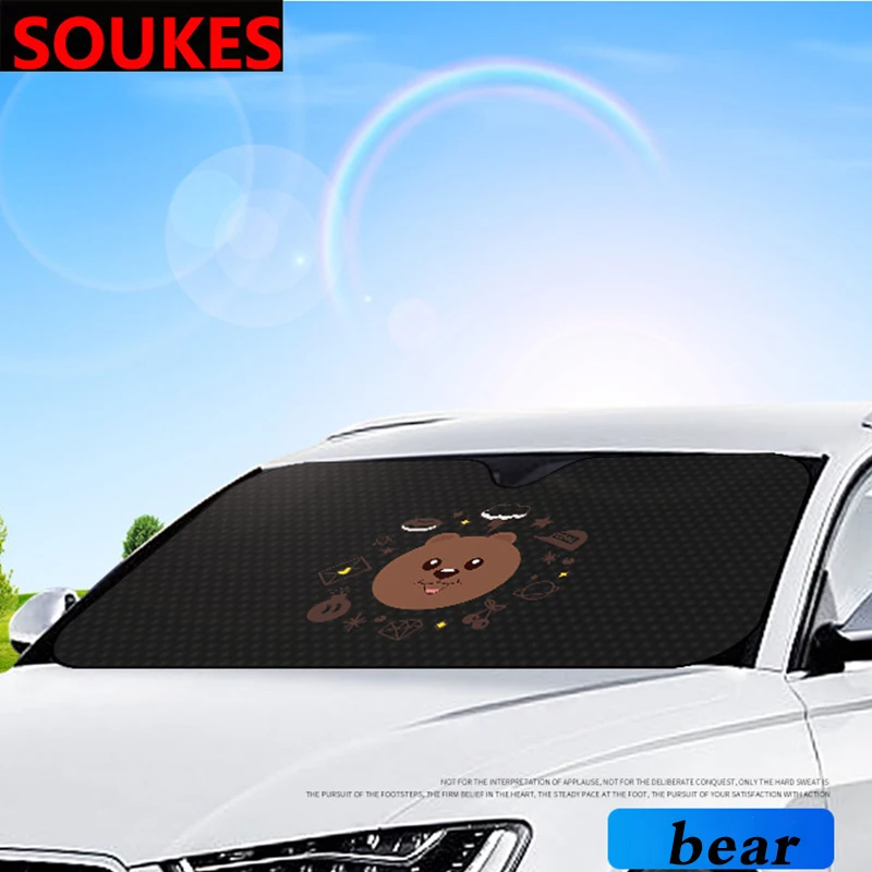 140 см складной мультяшный автомобильный козырек от солнца для Volkswagen VW Polo Passat B5 B6 CC