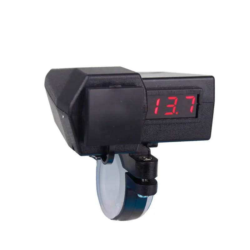 3.1A Motorcycle Accessories Car Charger Dual USB Cigarette Lighter Voltmeter Display Waterproof Wiring 60CM Double USB Adapter