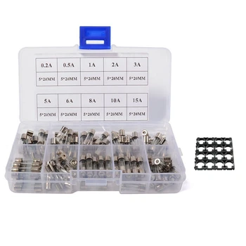 

100Pcs 5X20Mm Quick Blow Fuse Kit & 25Pcs Battery Spacer 18650 Radiating Shell Ev Pack Plastic Holder Bracket 18.5Mm