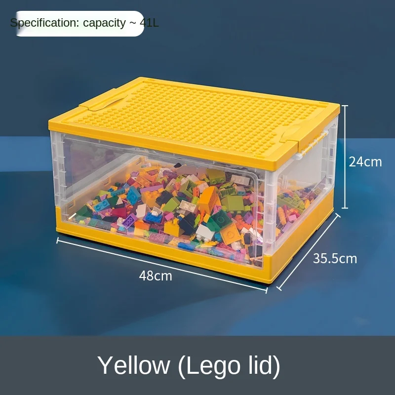 LEGO Storage Box Large with Lid, Yellow
