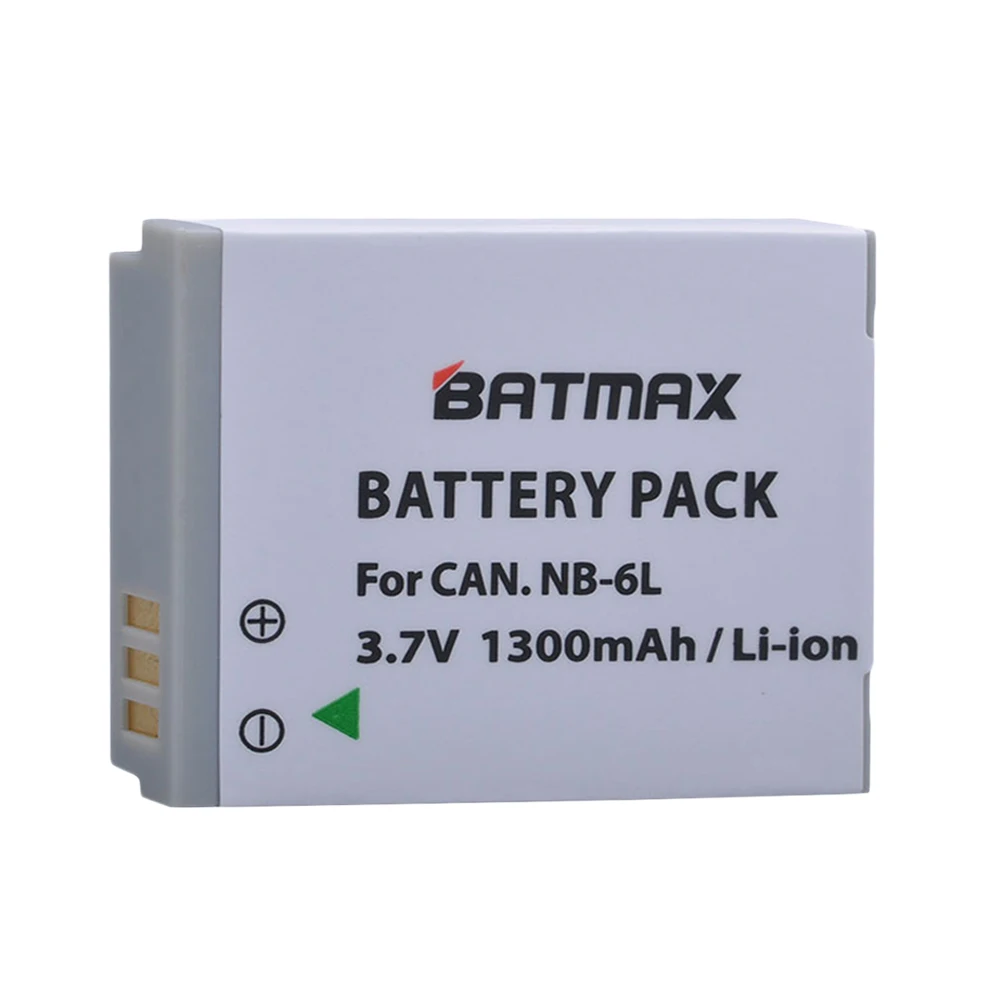 Batmax 1Pc 1300Mah Nb-6L Nb-6Lh Batteria Agli Ioni Di Litio Per Canon Power-Shot Sx520 Hs Sx530 Sx600 Sx610 Sx700 Sx710 Ixus 85 95 200 210