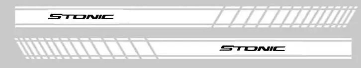 2 шт Автомобильная боковая Наклейка для kia stonic - Название цвета: Белый