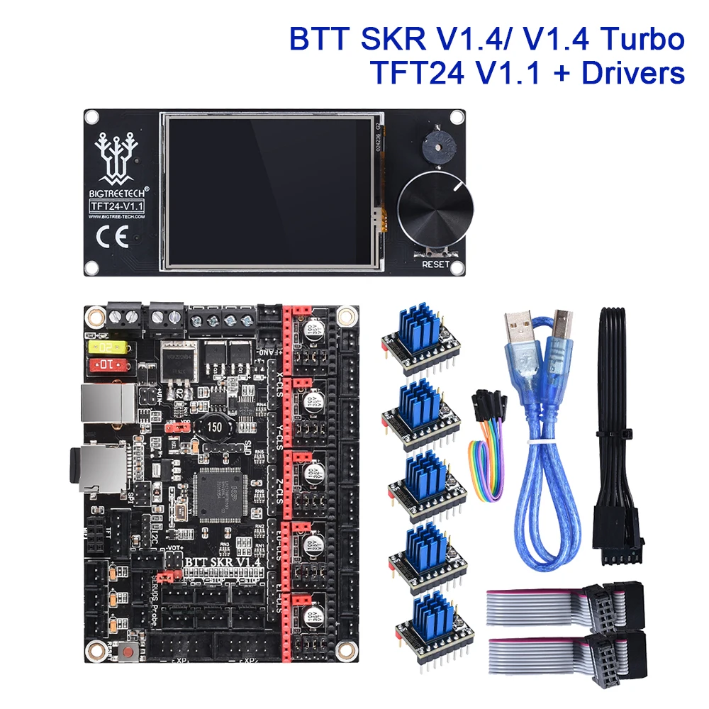 Комплект платы управления сенсорным экраном BIGTREETECH SKR V1.4 или Turbo + TFT24 V1.1 драйверы