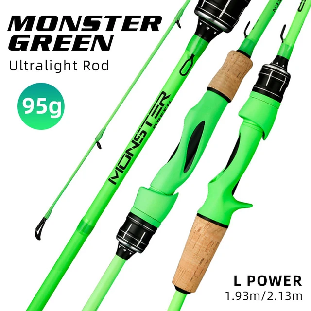 MASCOTTE MONSTER GREEN Spinning Casting Fishing Rod 1.93m 2.13m