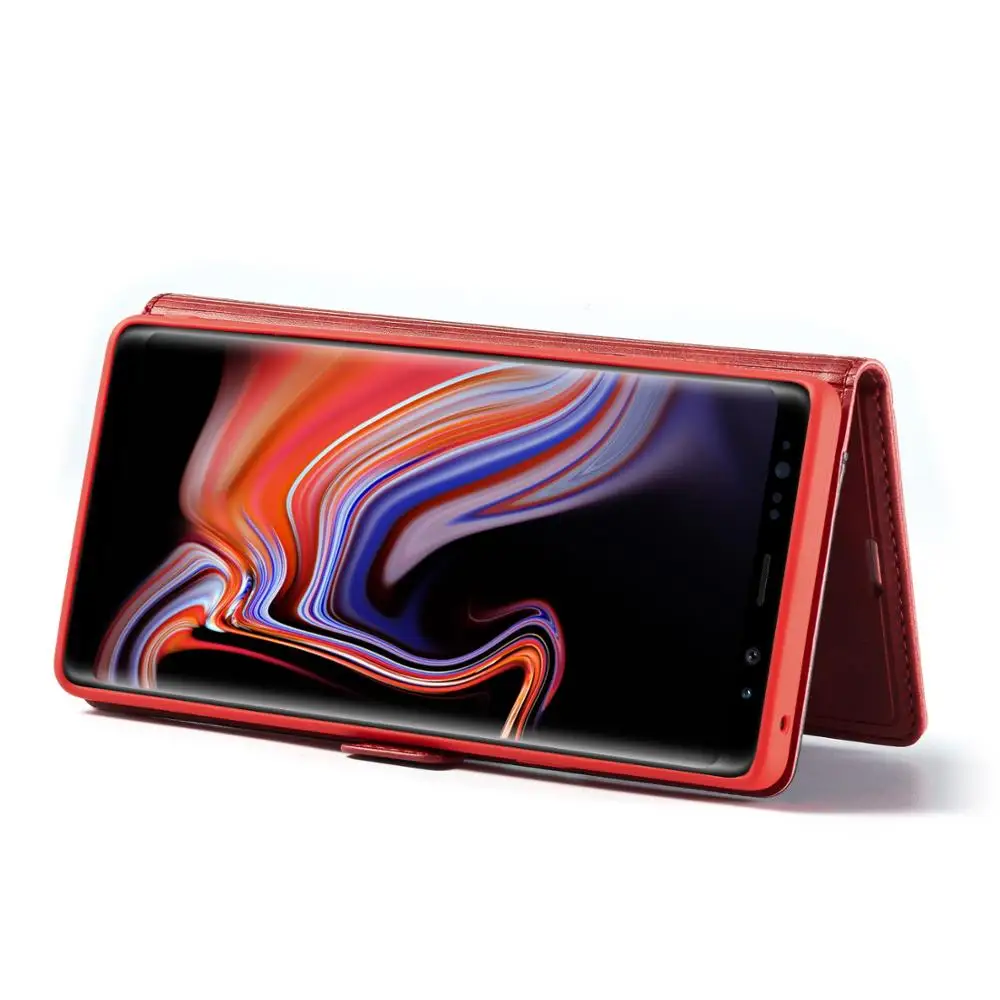Роскошный винтажный кожаный чехол для samsung Note 9 книжка с держателем карт мягкий из