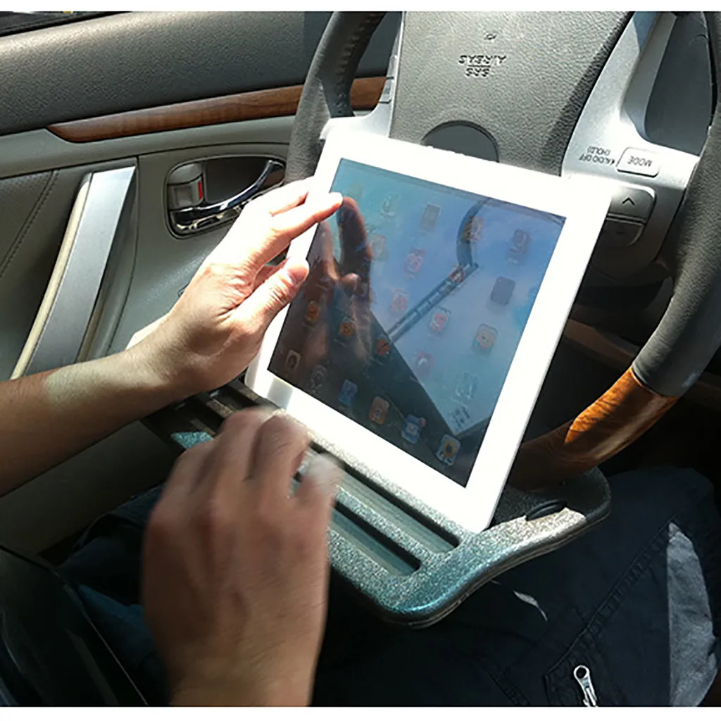 Автомобиль многофункциональная рулевая открытка «колес» стол Ipad автомобиль маленький компьютерный стол Ipad панель стол обеденный стол для хранения# PY10