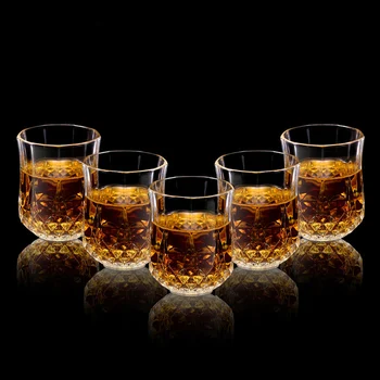 

2 Pcs/lot luxury fashion home lead-free whiskey glass high quality party club wine glass cup for whiskey 200901-24