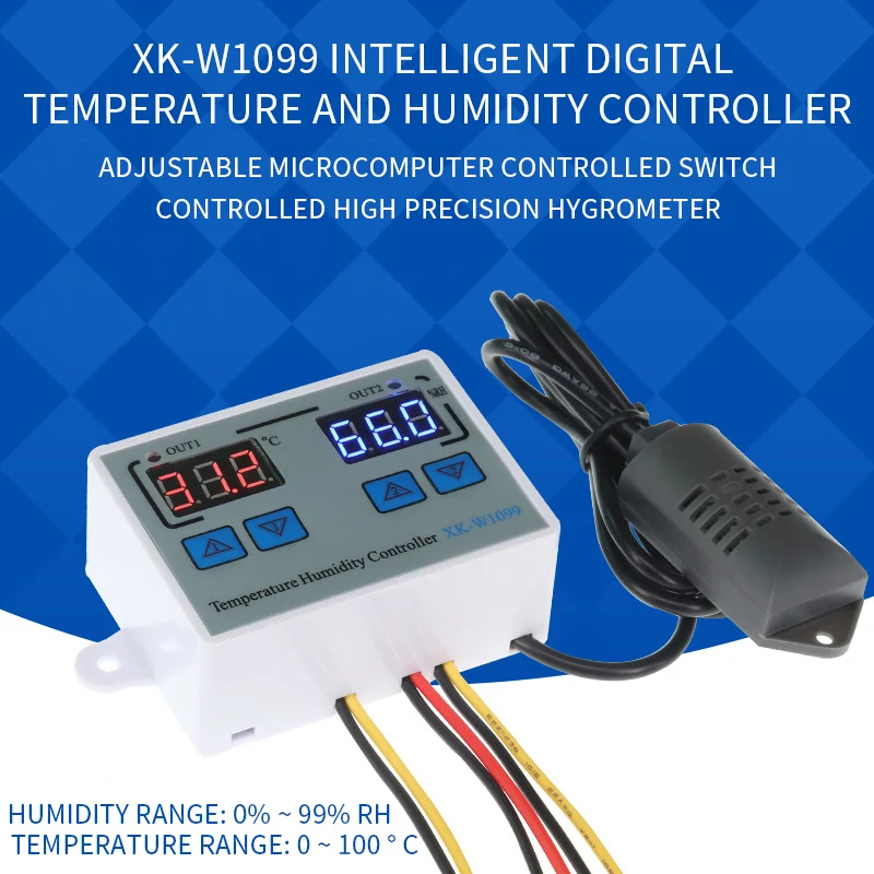 W1099 Digital Temperature Humidity Controller Egg Incubator Thermostat Regulator Heating Cooling Control | Инструменты
