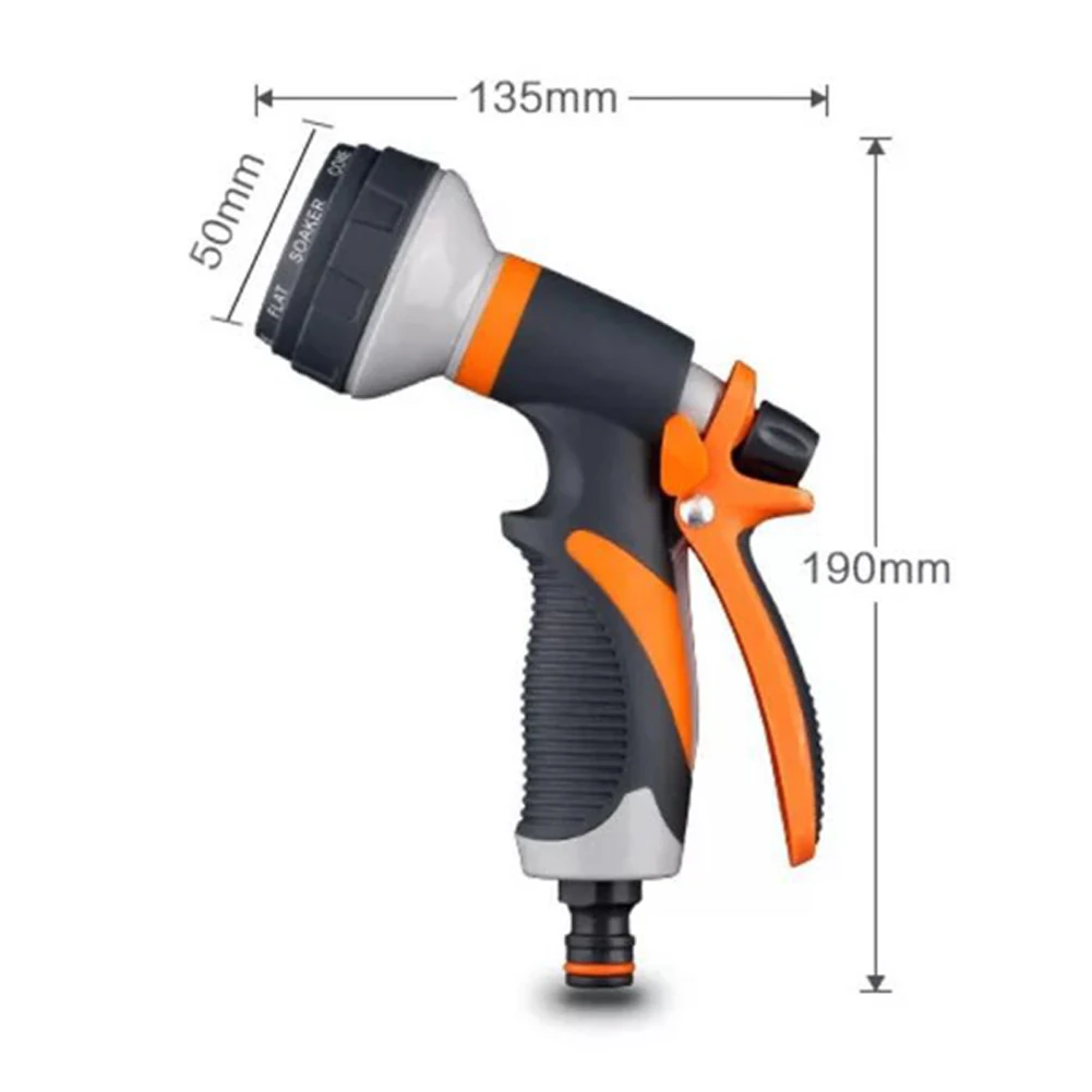 Поливочный пистолет насадка на садовый шланг сопла Регулируемый распылитель водяного пистолета шланг для полива газона Многофункциональный садовый распылитель высокого давления