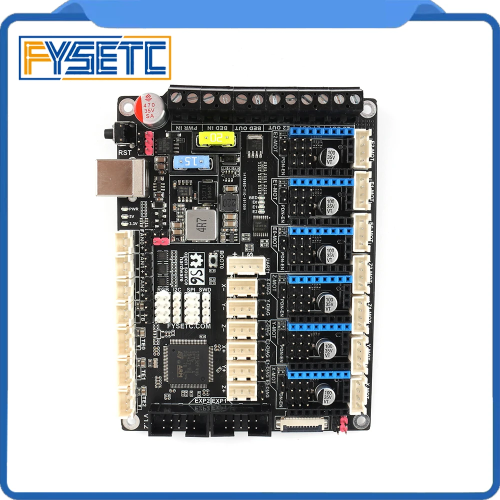 Placa de Controle de 32 Bits Apoio Tmc Drivers Uart - Spi Voando Fio xh mx Conector vs f6 V1.3 Skr s6 V1.2 6x Mod. 1319259 - Imagem 2