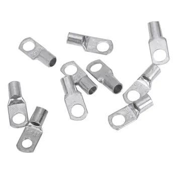 

10 pcs Copper Tube 16Mm X 8Mm Lug Battery Starter Cable Welding Crimp Terminal Ring