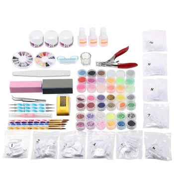

Poly Gel Kit Rhinestone Semi Permanent Salon Quick Drying Multifunction Home Brush Manicure Tools DIY Nail Art Portable