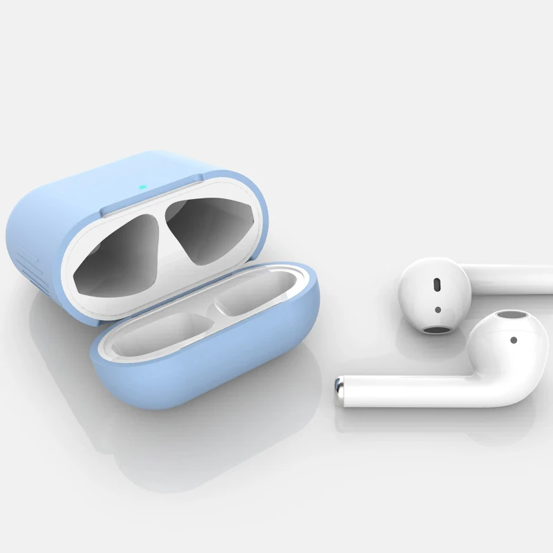Мини Мягкий силиконовый чехол для Apple Airpods противоударный гарнитура AirPods s