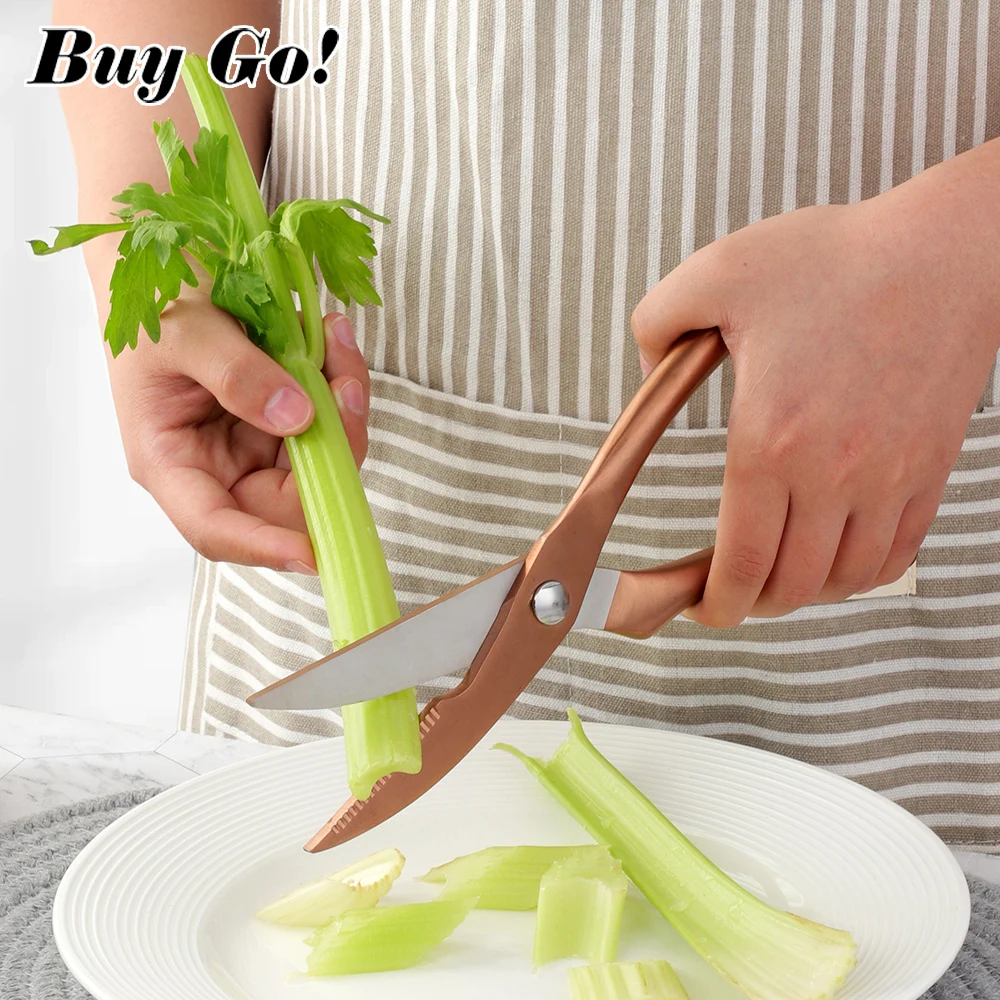 1pc Food Cutter Kitchen Scissors, Salad Chopper with Built-in Cutting Board  Easy Cutting Multipurpose Stainless Steel Scissor - AliExpress