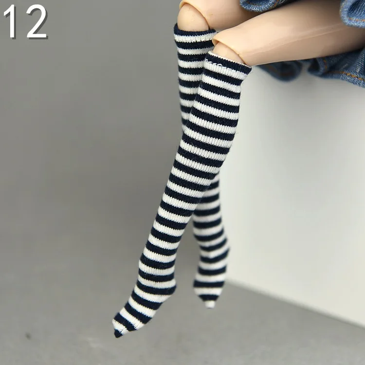 1 пара 1/6 кукол в полоску Blythe Socking для 1/6 куклы носки одежда аксессуары Blyth, 1/6 куклы