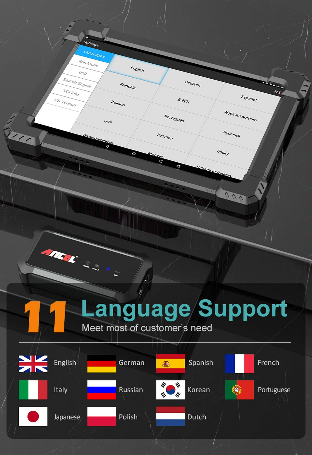 ANCEL X7 All System Diagnostic Scanner DPF EPB ABS Oil Reset OBD 2 Auto Scan Multi Languages Free Update OBD2 Engine Analyzer auto inspection equipment