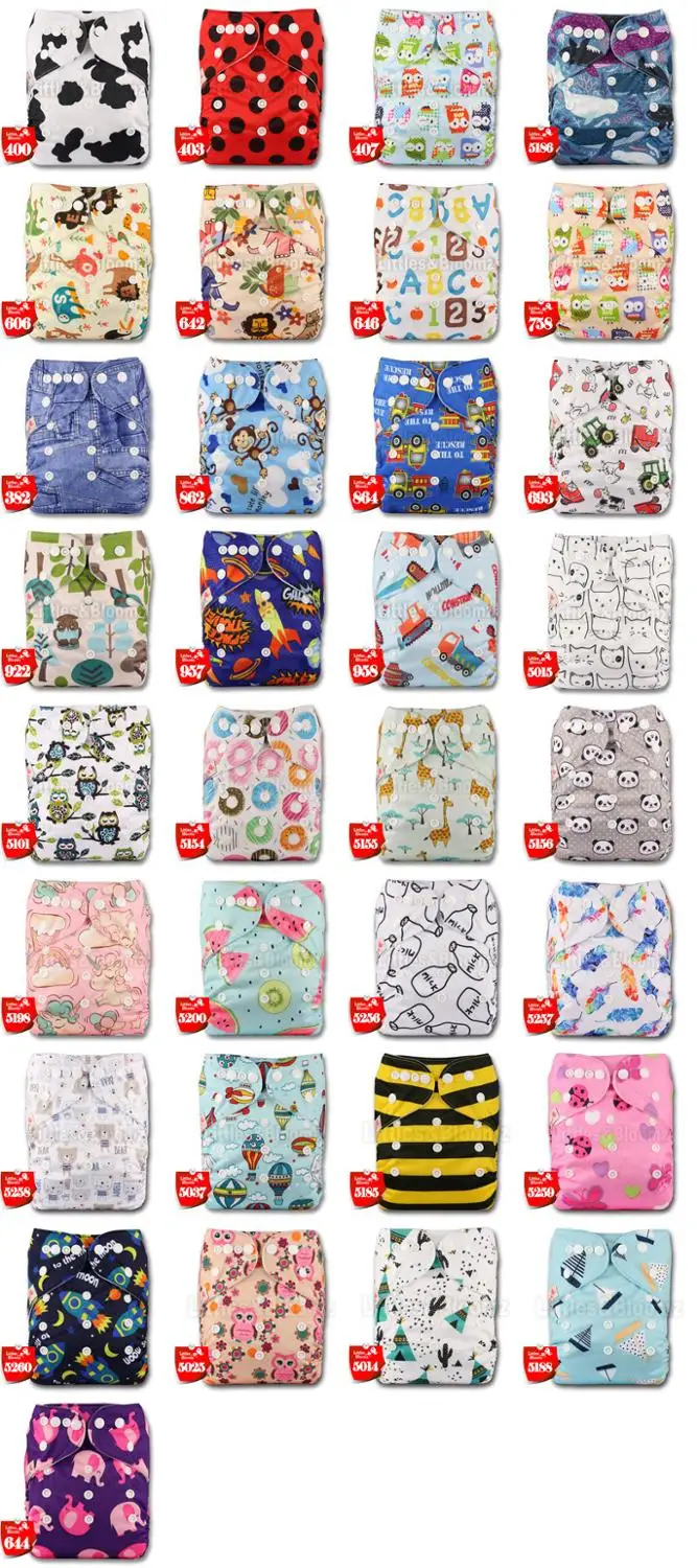 [Littles & Bloomz] Новинка 2021 года Многоразовый тканевый чехол для подгузников одного