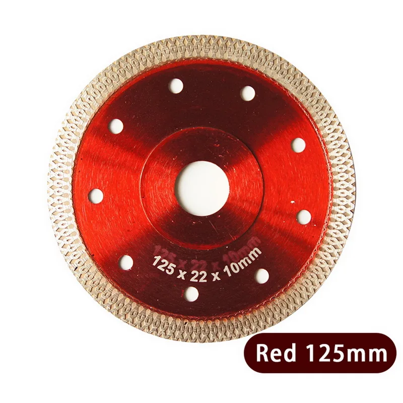 125mm red Алмазная плитка лезвие фарфоровая пила 1 шт. угловая шлифовальная машина Лезвие Мраморный чип Микрокристаллическая глазурованная керамическая плитка режущий диск - Цвет: 125mm red