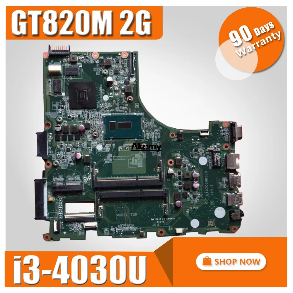 Для ACER E5-471 E5-471G V3-472 V3-472P Материнская плата ноутбука DA0ZQ0MB6E0 с i3-4030U GT820M 2G тесты работы