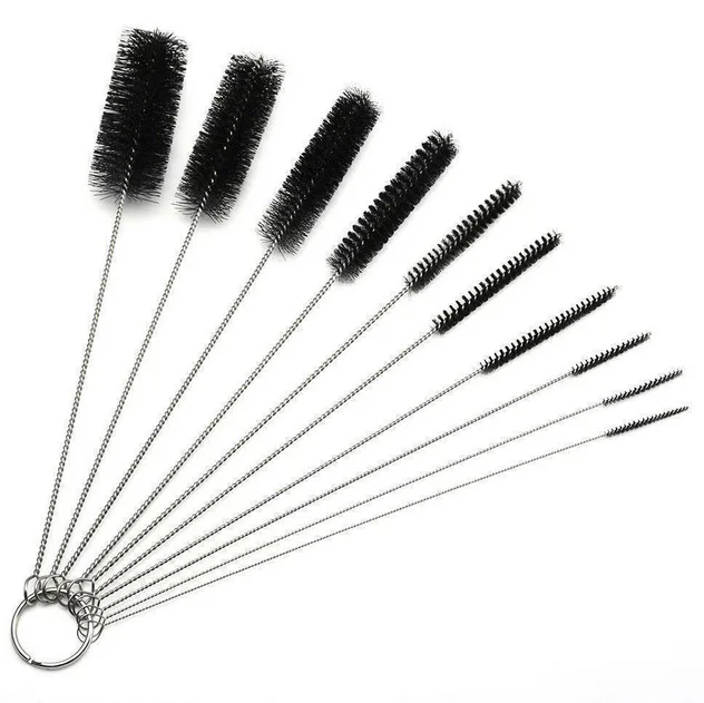 Bottle-Brushes Cleaner Drinking-Feeding-Bottle Wash Stainless-Steel Baby 10pcs/Lot Multifunctional