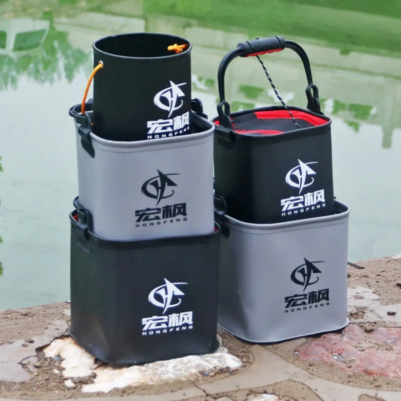 24cm Fishing Bucket Handle Thick EVA Live Fish Tank Water Tank B