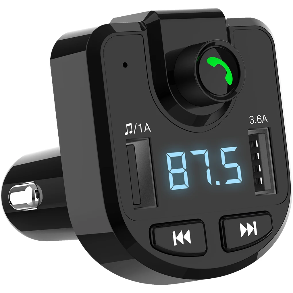 Fm-передатчик bluetooth Handsfree автомобильный комплект аудио MP3 плеер Быстрая зарядка двойной USB Автомобильное зарядное устройство