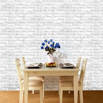 

Home Decor 3D PVC Wood Grain Wall Stickers Paper Brick Stone wallpaper Rustic Effect Self-adhesive Home Decor Sticker Room