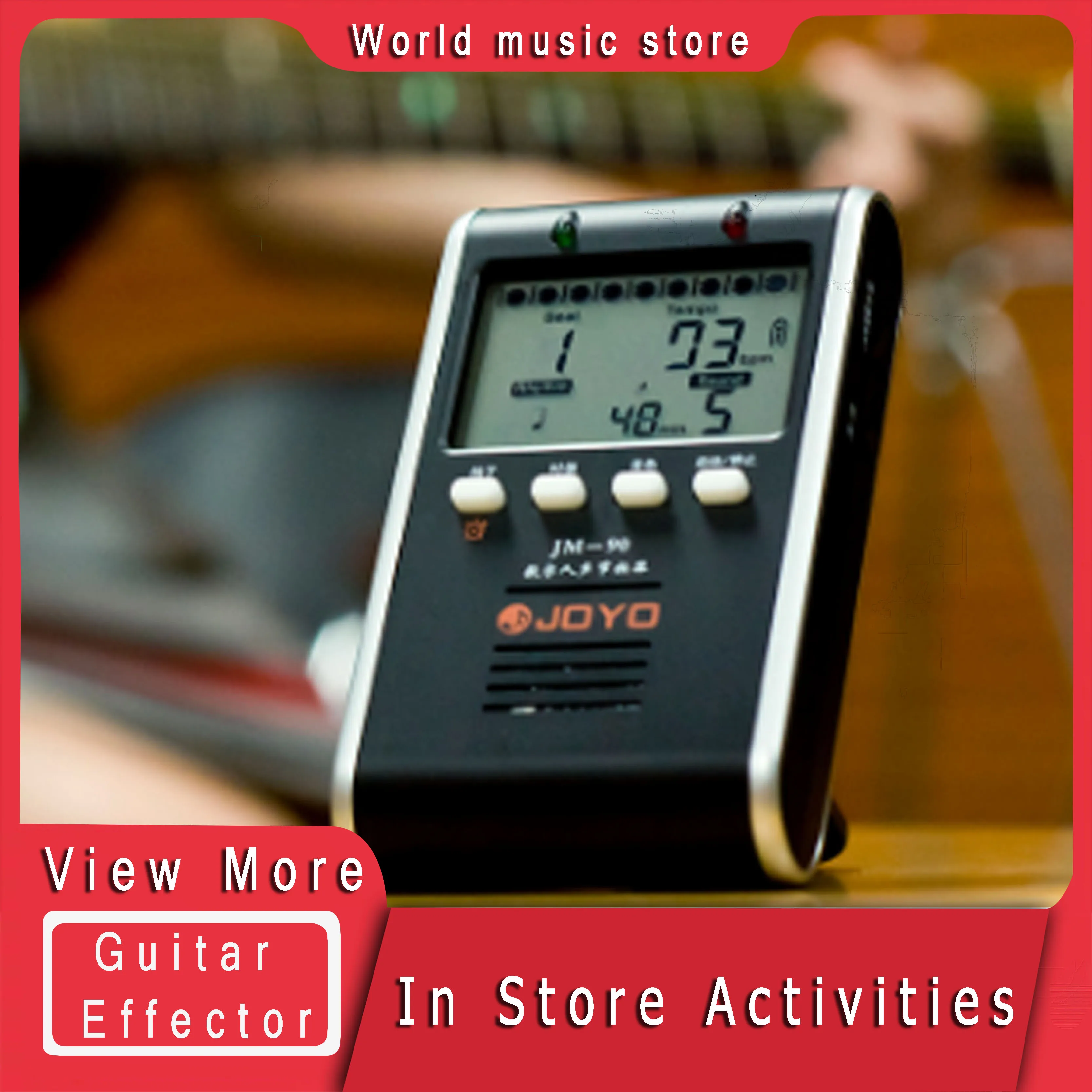 Цифровой электронный голосовой тюнер JOYO JM-90 Metronome с USB-зарядкой универсальный