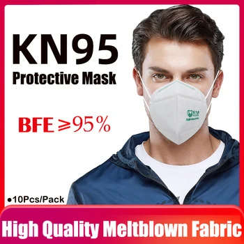 

POWECOM KN95 Face Mask 4-Layer Nonwoven Mask Protective Masks Safety Mask KN95 Masks Breathable Face Mouth Mask