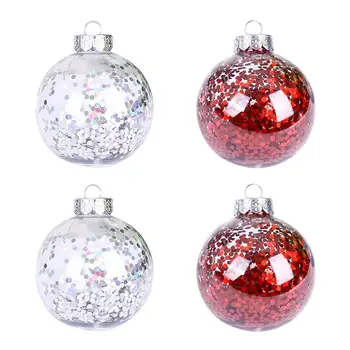 

4Pcs Christmas Balls Ornament Christmas Tree Lantern Pendant Hanging Balls Christmas Ornament For Xmas Party Decor