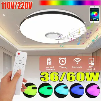 

Modern RGB LED Ceiling Light Home lighting 36W 60W APP bluetooth Music Light Bedroom Lamp Smart Ceiling Lamp With Remote Control