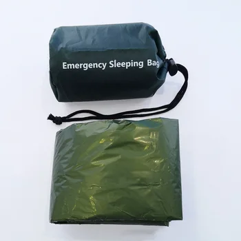 

Waterproof Lightweight Thermal Survival Sleeping Bag Poncho Sack Portable 200cm X 120cm Suitable For Adult Size