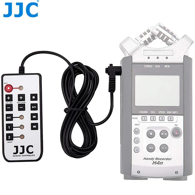 JJC Wired Remote Control Commander for Zoom H4n & H4n Pro H5 H6 Handy