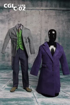 

Mnotht 1/6 Scale Male Figure Accessories Batman Joker Costume Clothes Clothing Suits for 12" Man Action Figure Body CGL C-02