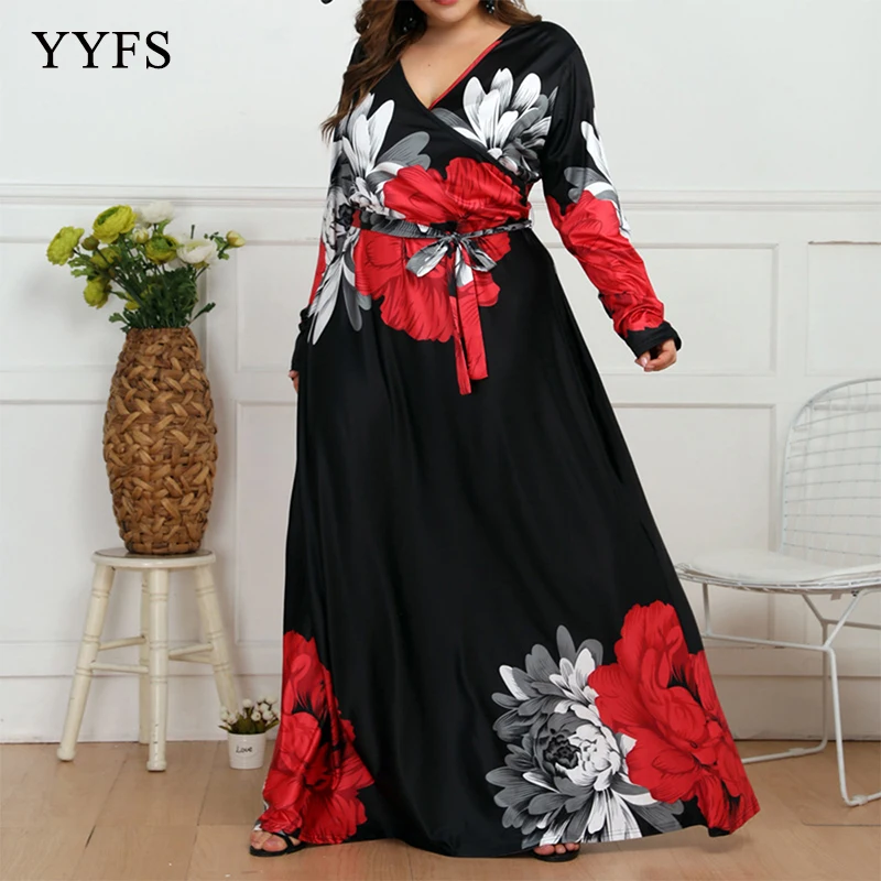 

Summer Beach Chiffon Long Dress Women Floral Shirt Dress 2019 Casual A-Line Long Sleeve Floor-length Holiday Dresses Vestidos