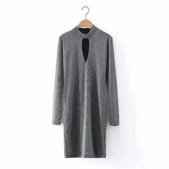 

The European and American fashion wind v-neck dress XL45-2542Women dress vestidos de verano summer dress