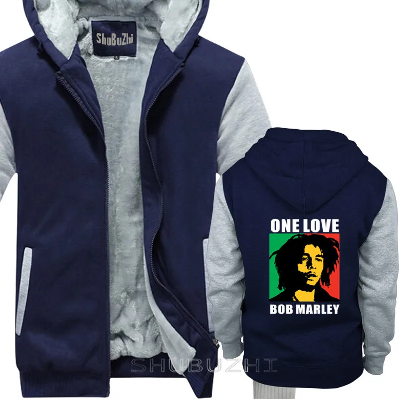 navy grey Bob Marley толстовка с капюшоном one love Мужская Толстая куртка хлопковый Повседневный пуловер модная Толстовка в стиле "хип-хоп" узор теплое пальто sbz5318 - Цвет: navy grey
