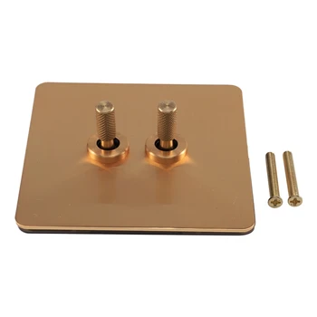 

Panel Wall Switch and 2 Gang 2 Way Toggle Switch Panel Light Switch with Gold Color