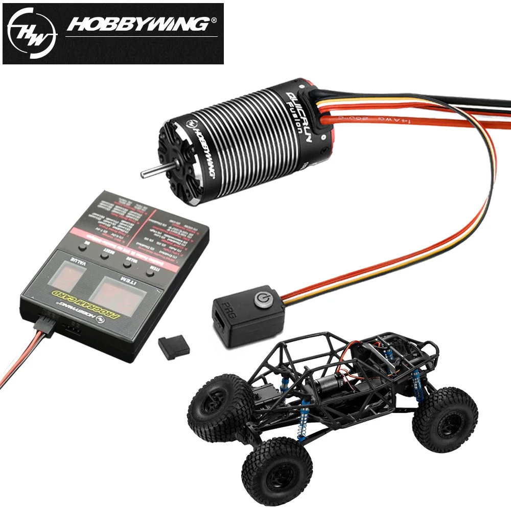 HobbyWing QuicRun Fusion 540 1200KV/1800KV Brushless Sensory Motor Built In 40A ESC for RC 1/10 Climbing Car(2 In 1)
