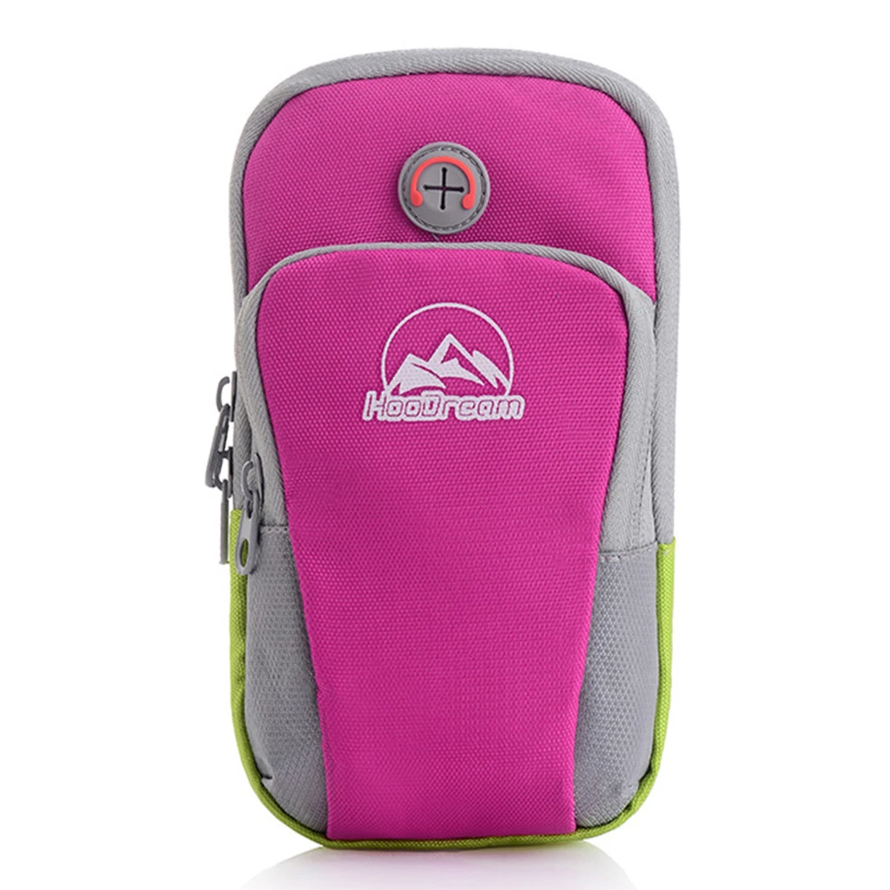 Фиолетовый Zipper Multi Pockets Practical Portable Outdoor Running Universal Lightweight Waterproof Arm Bag Sports Fitness Phone Holder - Цвет: Фиолетовый