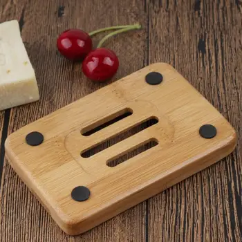 

Bamboo Soap Dish Soap Rack Wooden Natural Wooden Soap Tray Holder Storage Plate Box Container for Bath Shower Plate Bathroom